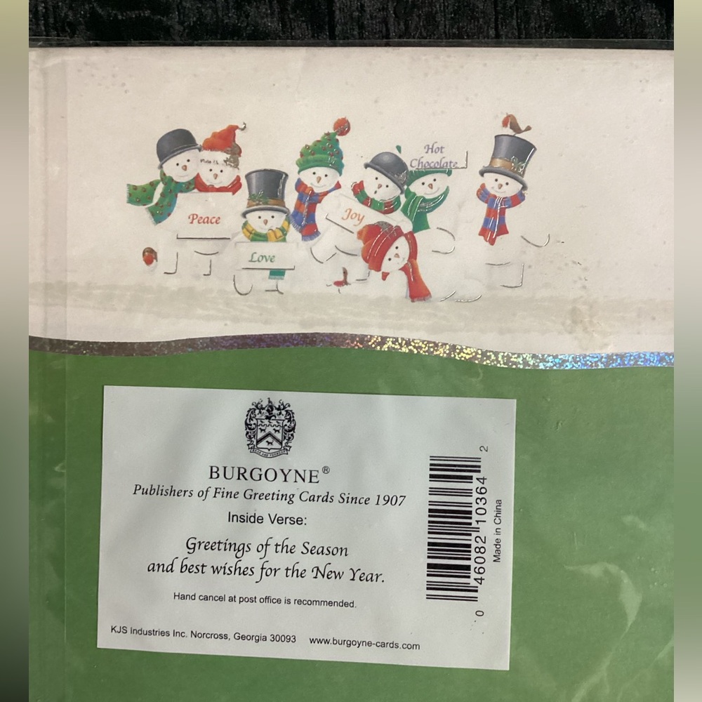 BURGOYNE Festive Holiday Dimensional Greeting Cards Set Of 5 - Picture 10 of 12
